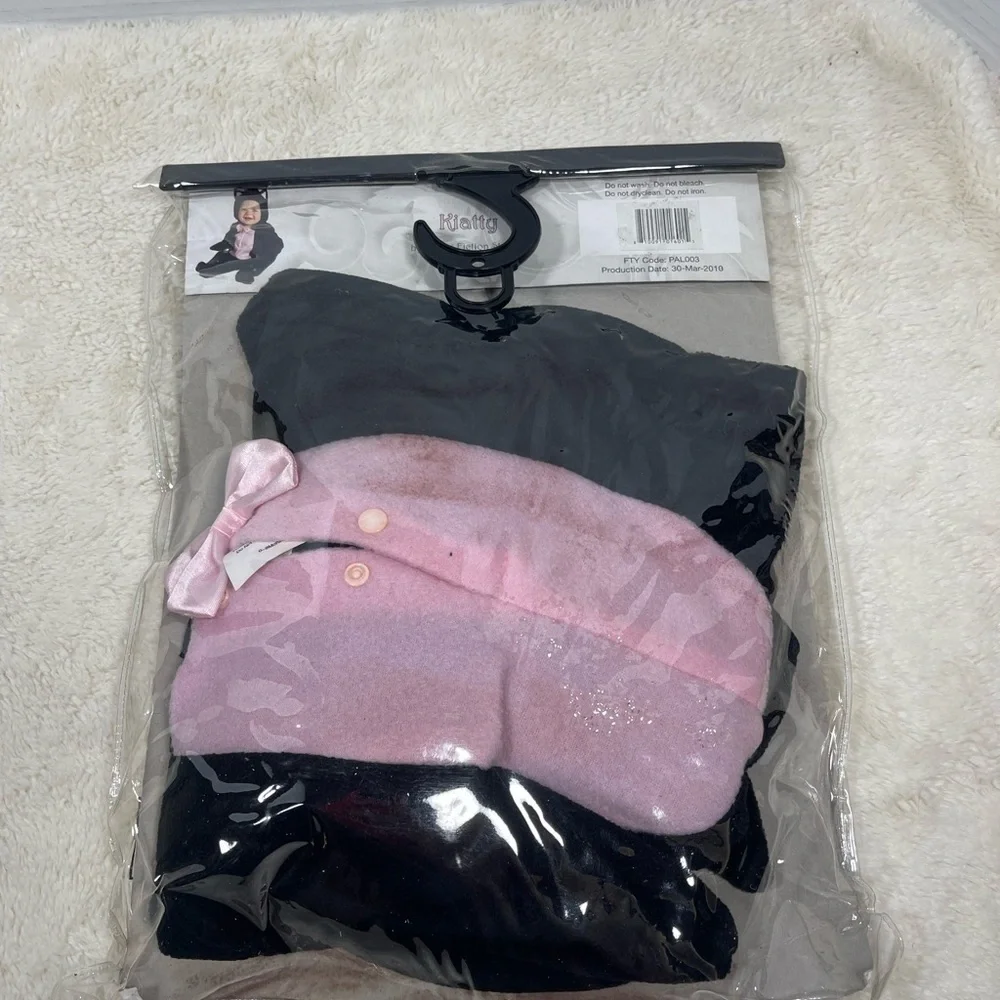 Kitty Costume Set - Black and Pink 0-9 Month